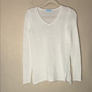 J. McLaughlin Calum knit sweater in white size XS